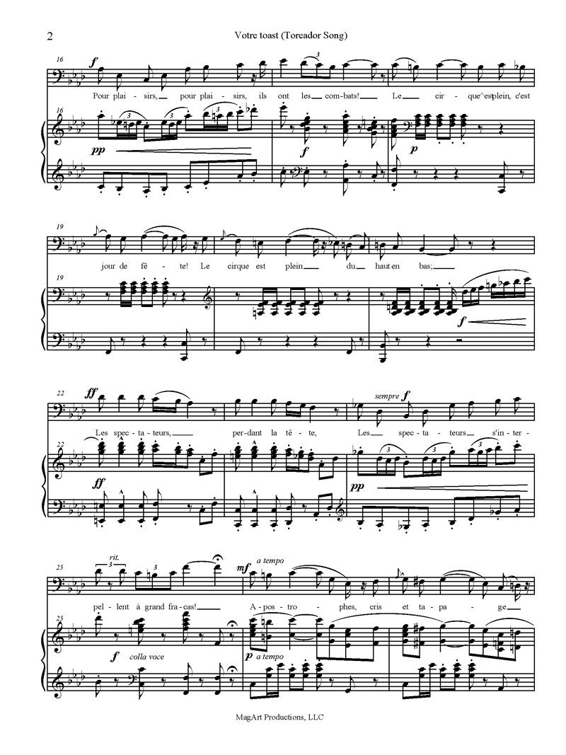 music copying and engraving- piano-vocal